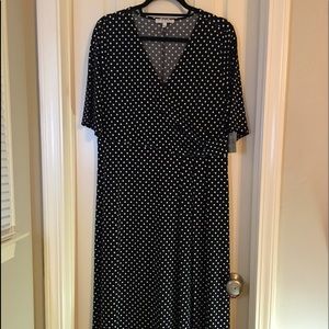 CHAUS NEW YORK dress~~XL~~Black with white polka dots. NWT